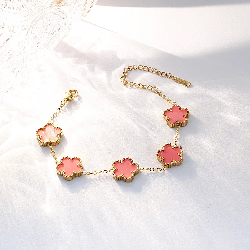 Elegant Five-Leaf Flower Bracelet™