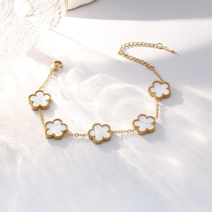 Elegant Five-Leaf Flower Bracelet™