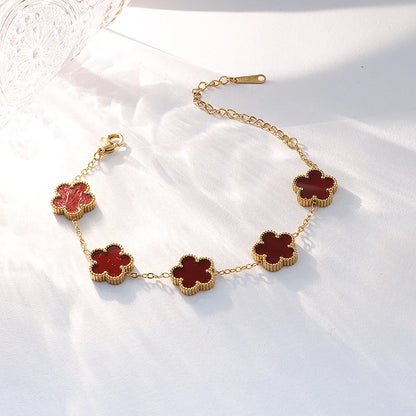Elegant Five-Leaf Flower Bracelet™
