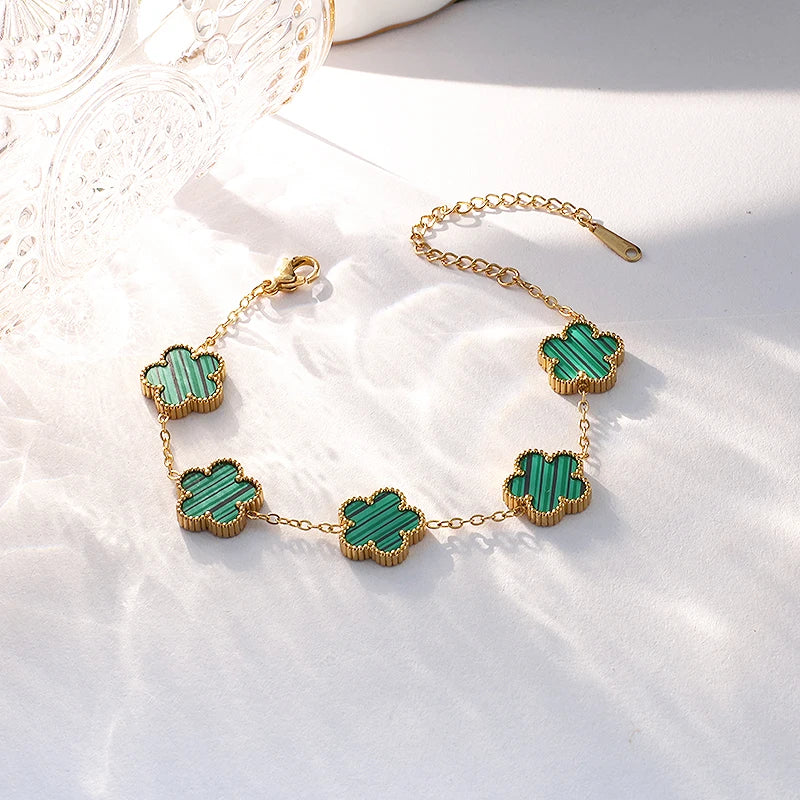 Elegant Five-Leaf Flower Bracelet™
