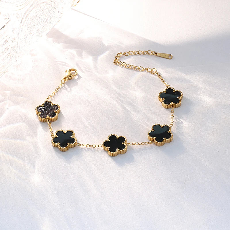 Elegant Five-Leaf Flower Bracelet™