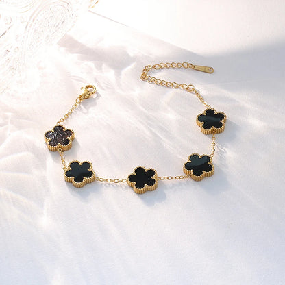 Elegant Five-Leaf Flower Bracelet™