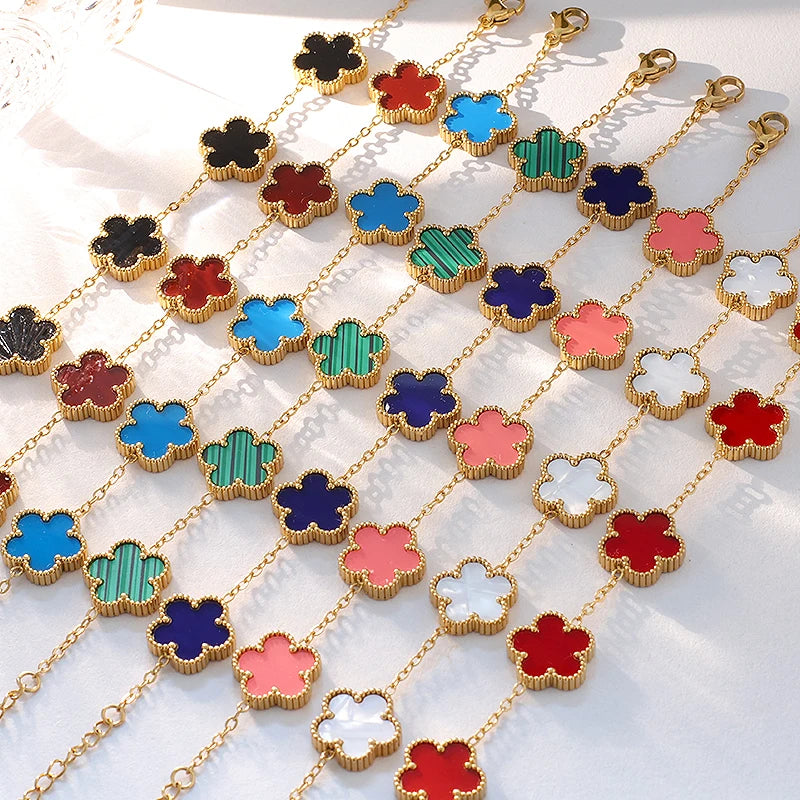 Elegant Five-Leaf Flower Bracelet™