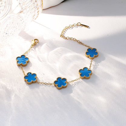 Elegant Five-Leaf Flower Bracelet™
